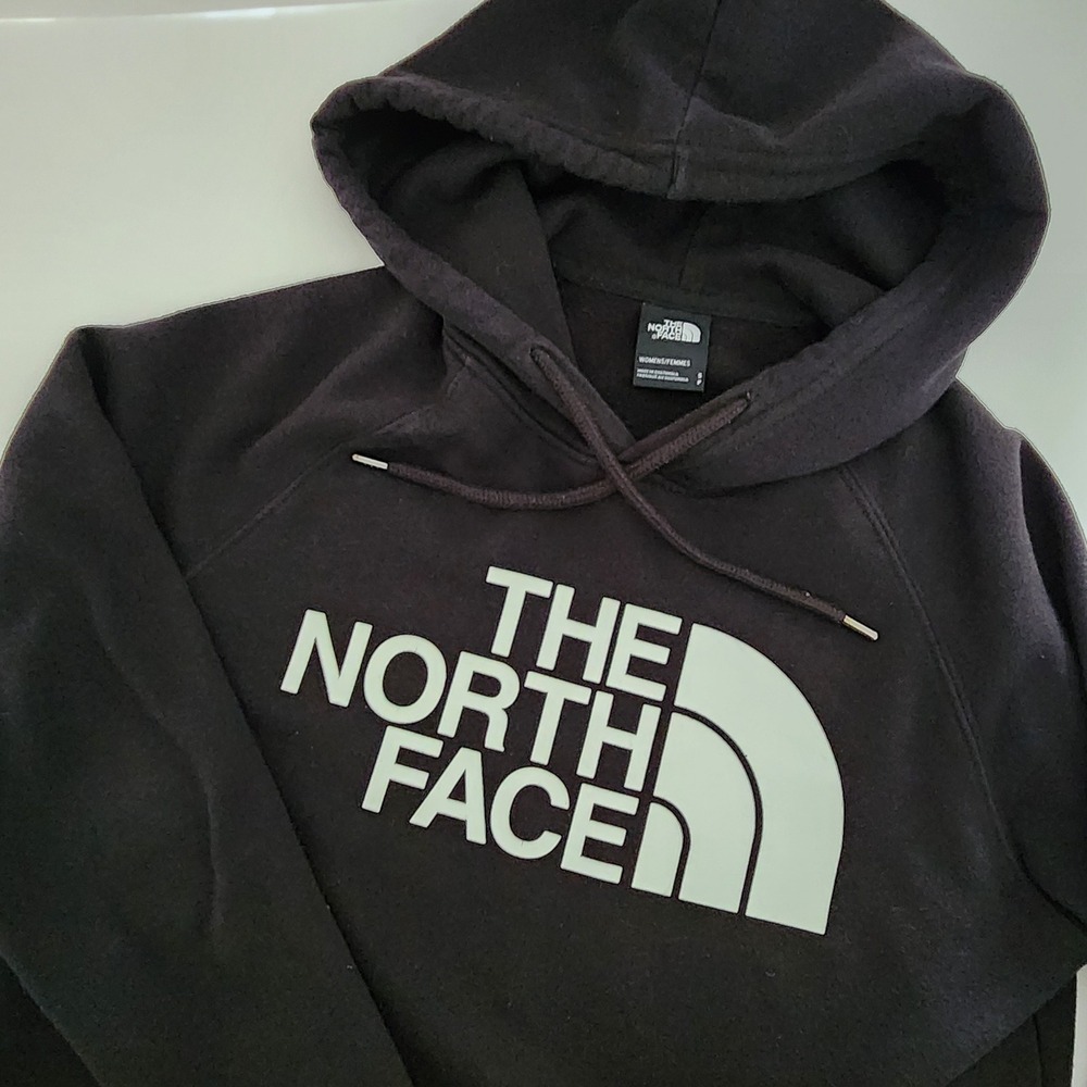 The North Face Womens Black Hoodie‎ Sweatshirt Pullover Logo Small S